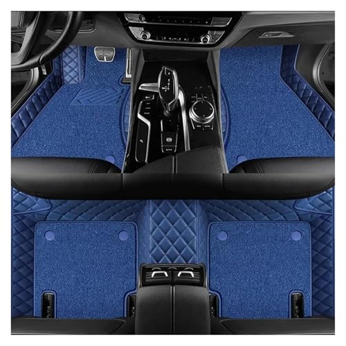 Tapis de sol haut de gamme double couche bleu pour Benz E-Class W214