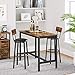 VASAGLE Bar Table, High top Table with Steel Frame, Multifunctional Desk for Dining Room or Living Room, Industrial Accent Furniture, Rustic Brown and Black ULBT91XV1