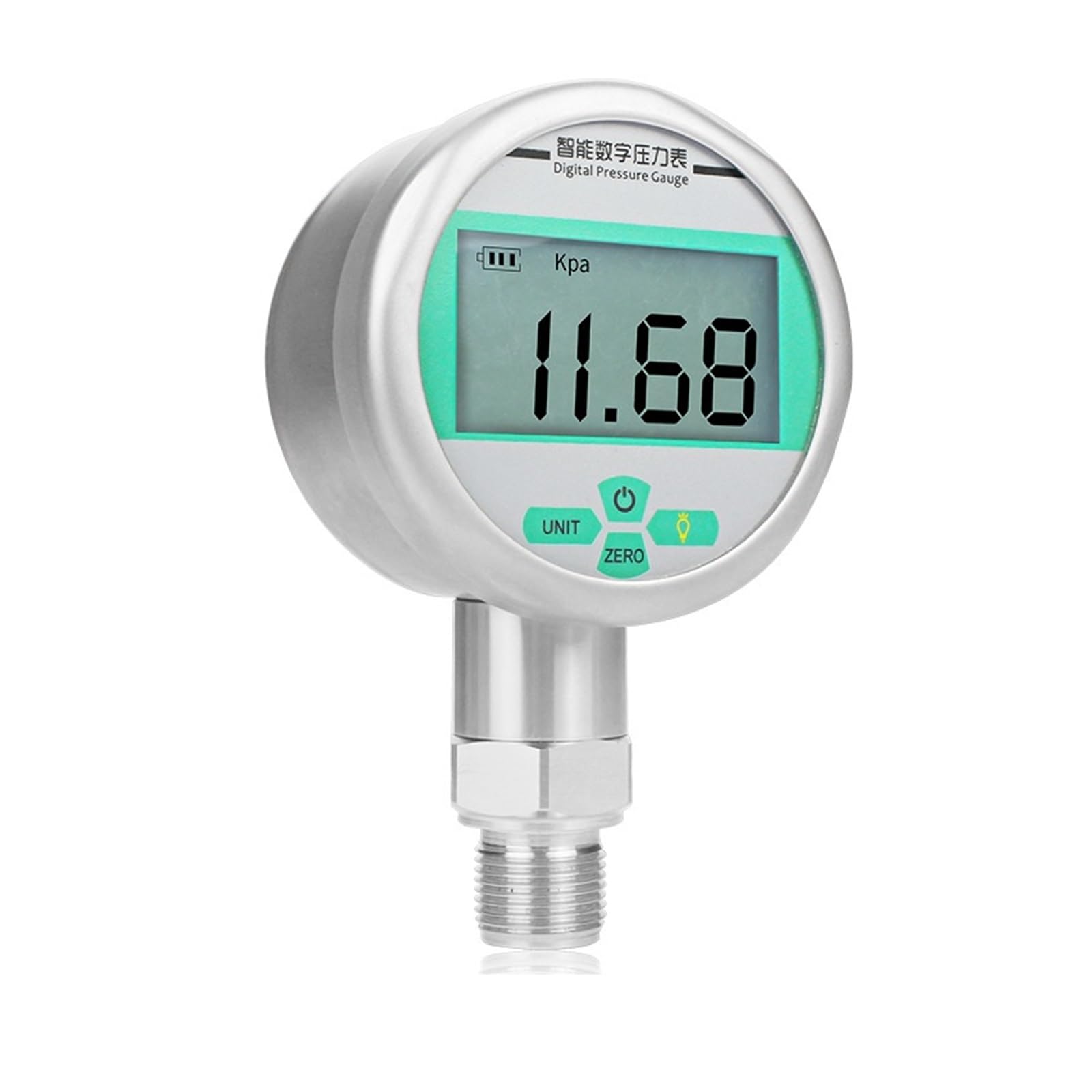 Manómetro mecánico de precisión 0,2 G 100 mm G1-4 dial 0,2% FS 0-40 Mpa 0-60 Mpa 0-100 Mpa medición de presión de cristal líquido aire gas aceite agua(0-60Mpa)