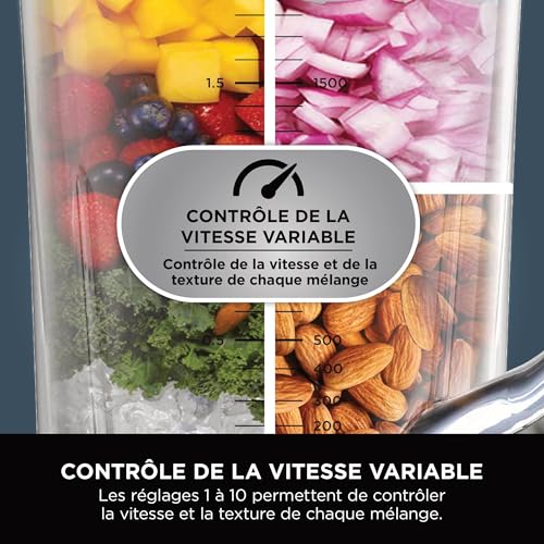 Ninja Detect Power Blender Processor Pro 3-en-1, mixeur 1200W, bol à mélanger, lame malaxeur, 3 gobelets individuels, récipient, pétrir, mixer, hacher et mélanger, stone or, TB401EUSTGD – Image 5
