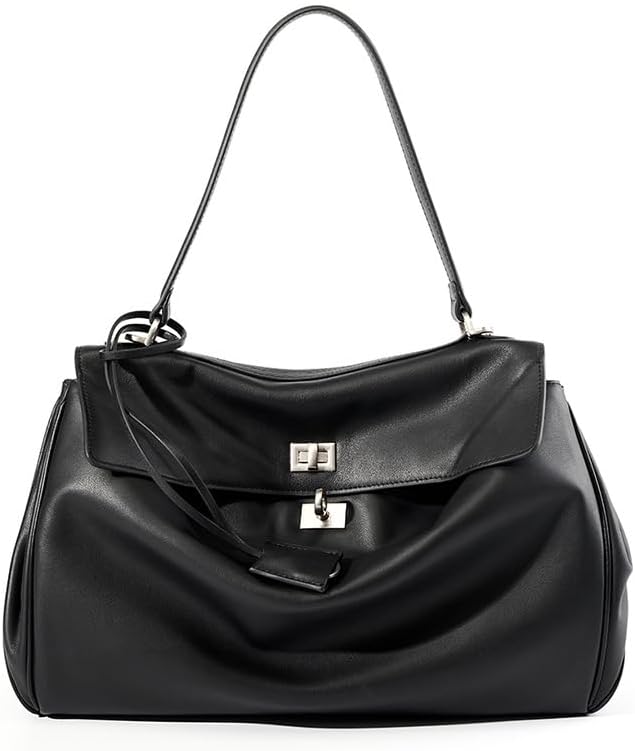 Genuine Leather Tote for Women, Soft Leather Shoulder Bag Large Top Handle Satchel Purse for Ladies Travel Work