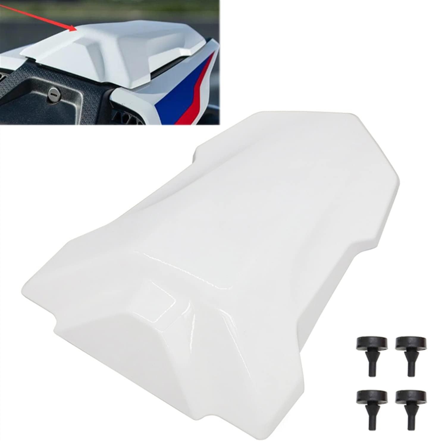 Tail Cover, Motorbike Rear Seat Cover Tail Section Fairing Cowl Compatible with BMW S1000RR S1000R 2019 2020 S 1000 RR (Color : Carbon Black, Size : A)
