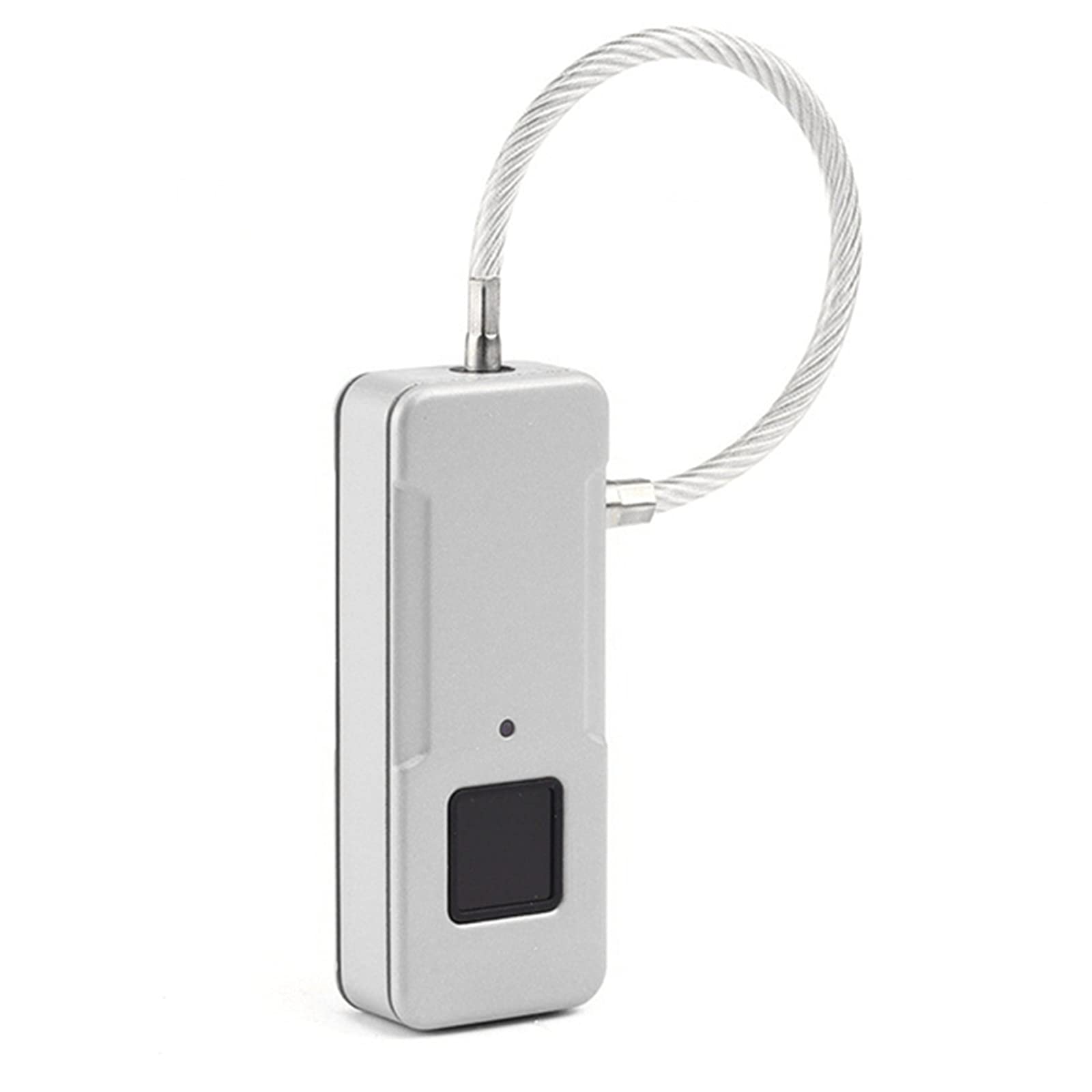 Candado Inteligente con Huella Dactilar Puerta portátil Gabinete sin llave for huellas digitales al aire libre para Seguridad(Silver)