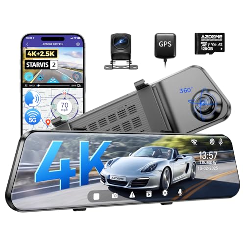 AZDOME PG17 Pro Mirror Dash Cam Front and Rear with IMX678, STARVIS 2 Rear View Mirror Camera with...