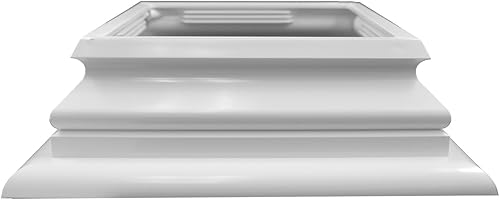 Miniatura 3 de WEATHERABLES Falda de poste de 4 x 4  Falda de poste de vinilo de alta calidad resistente a la intemperie con fácil instalación a presión en patios,