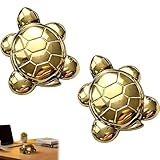 Mini figuras de animales de cristal de tortuga de pirita, 15/25 mm, mini colgante de cristal de tortuga, collar de piedra tallada para decoración de bricolaje, dije de tortuga de pirita natural