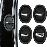 ZLXMRUT 4 Pcs Car Door Lock Cover for 2024 2025 2026 Ford Mustang S650 EcoBoost/Dark Horse/GT Premium, Door Striker Protector Buckle Cap Rustproof Decorative Guard Accessories Black Interior Trim
