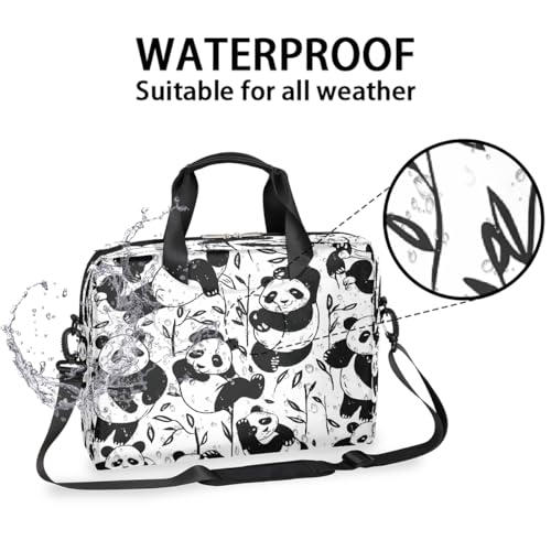 Bolsa para laptop con diseño de panda, 15.6 pulgadas miniatura 3