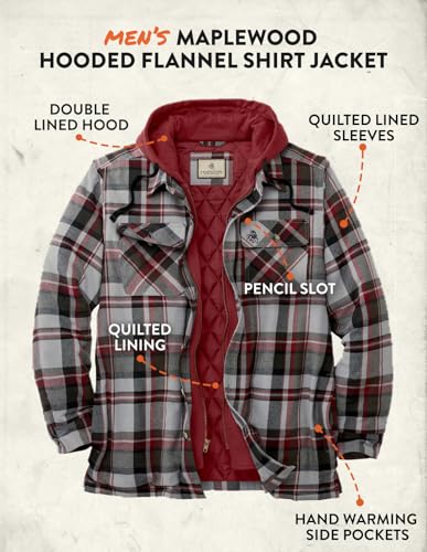 Image of Legendary Whitetails Mens Maplewood Hooded Shirt Jacket