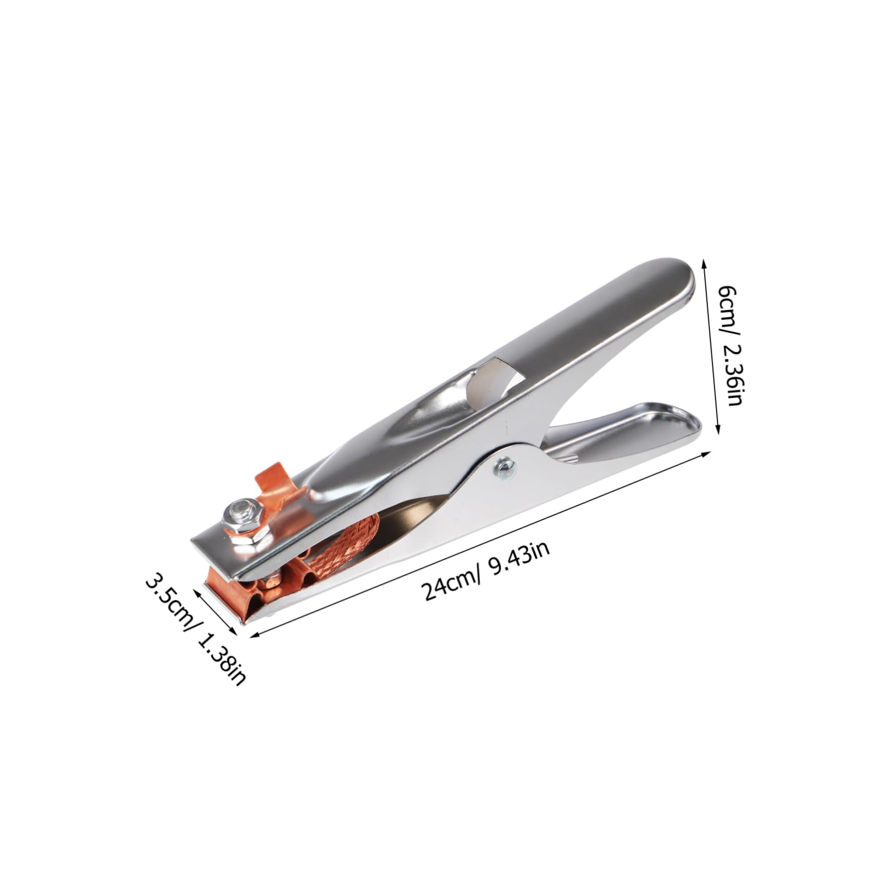 HOLIDYOYO 800A Welder Ground Clamp Shape Heavy Duty Grounding Clamp with Chrome Plated Finish for Secure Electrical Connections Various Industrial Applications