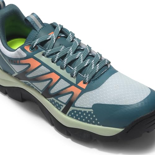 Image of Liberty LEAP7X ENDUVERS1E Black & Green Sports Lacing Running Shoes for Mens