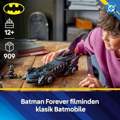 LEGO DC Batman Batman Forever Batmobile 76304 – 12 Yaş ve Üzeri İçin Dekoratif Koleksiyonluk Oyuncak Yapım Seti, Detaylı Model, Sergileme ve Süper Kahraman Aksiyonları İçin Hediye Fikri (909 Parça) - Görsel 5