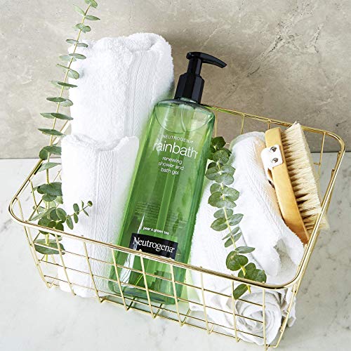 Image of Neutrogena Rainbath Renewing Shower And Bath Gel, Moisturizing Body Wash and Shaving Gel with Clean Rinsing Lather, Pear & Green Tea Scent, 16 fl. oz