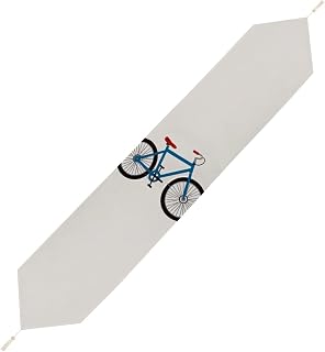 Bicycle Schematic Table Runner 12.9 X 70.1 Inch Long Table Runners with Tassels Farmhouse Table Runner Modern Kitchen Dining Table Decoration for Home Party Decor