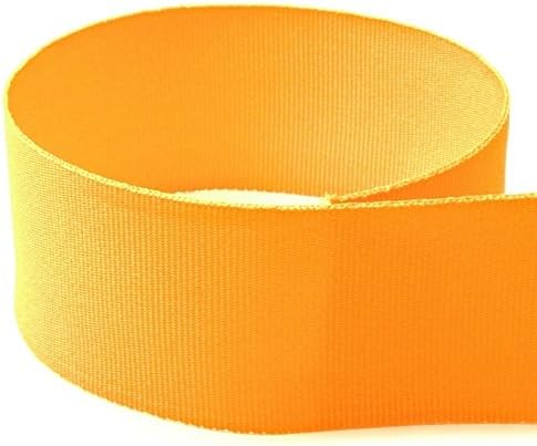 USA | American Made 7/8" Gold Solid Grosgrain Ribbon - 100 Yards - (Multiple Widths & Yardages Available)