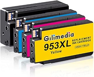 953 Multipack Ink Cartridges, for HP 953 XL 953XL Black,Cyan,Magenta,Yellow Printer Ink Cartridge for HP Officejet Pro 7740 7720 8710 8720 8210 8715 8730 8728 8218 8725 7730 8740 8718 Printer 4Packs