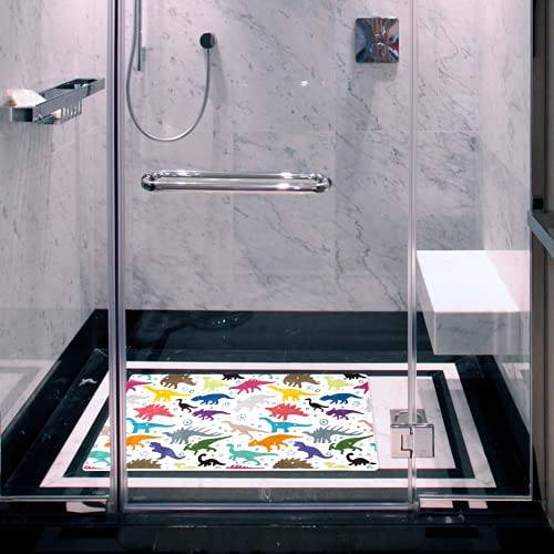 Tapis de douche antidérapant enfant avec ventouses pour bac de douche carré
