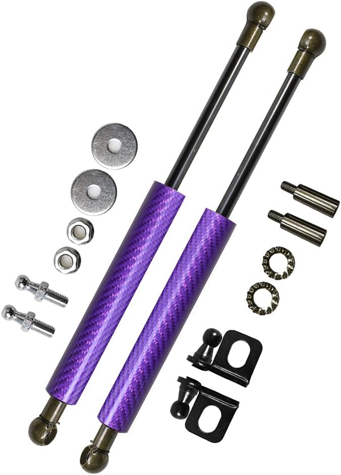 TSUBASA Lift Supports for Toyota MR2 Spyder W30 1999-2007 Rear Hood Modify Carbon Fiber Gas Charged Shock Dampers Spring Struts Bar (2 PCS) (Normal Black)