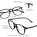 VisionGlobal Blue Light Blocking Glasses for Women/Men, Anti Eyestrain, Computer Reading, TV Glasses, Stylish Oval Frame, Anti Glare (Black, No Magnification)