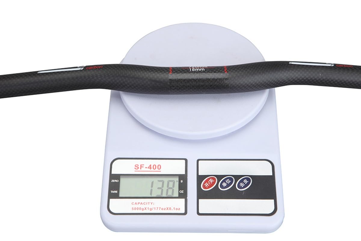 FukkeR 31.8 Riser De VTT Guidon Cintre De Vélo De Route DH en Carbone Barres De Bicyclette Rise 15mm De 600/620/640/660/680/700/720/740/760mm BMX XC AM FR (Color : Black, Size : 700mm)