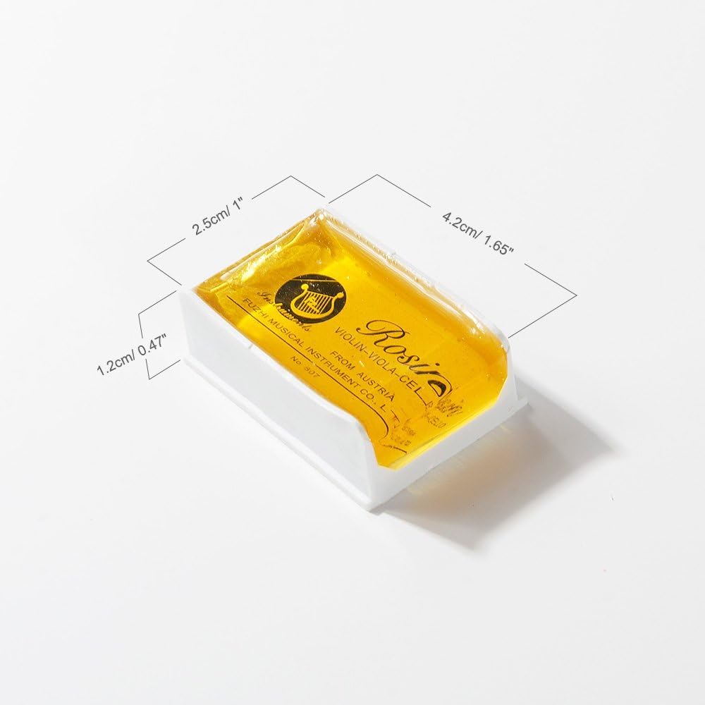Colofonia Naturale per Violino, Viola e Violoncello – Colofonia naturale chiara per Archi poco polverosa – Colore Giallo – Confezione da 3 Pezzi (KIT - 3 Pezzi) - 4