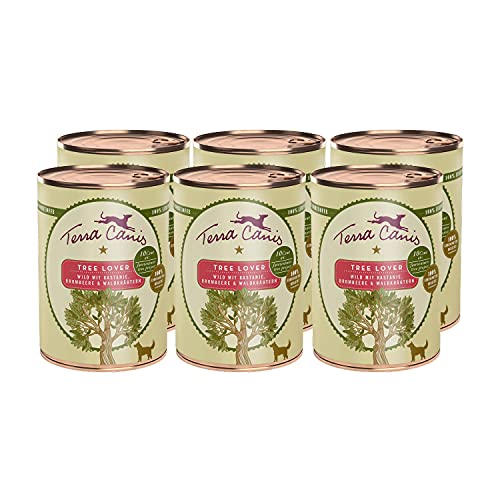 Terra Canis Wild, Kastanie, Brombeere & Waldkräutern - Love The Planet, 6x400g I Tree Lover Menü I Premium Hundefutter I Getreidefrei & leicht verdaulich