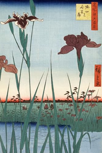 Cuadro de lienzo Horikiri Iris Garden de Hiroshige ideal para salones modernos