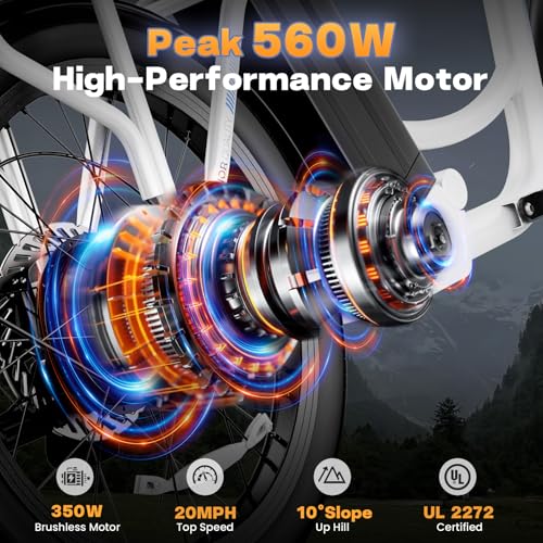 Image of Caroma Peak 1200W Electric Scooter with Seat, 20 inch Tires,30Miles&20MPH | All Terrain E Scooter with 2 Seats,Adjustable Electric Scooter for Adults with Basket,Adult Electric Bicycles Style Scooter