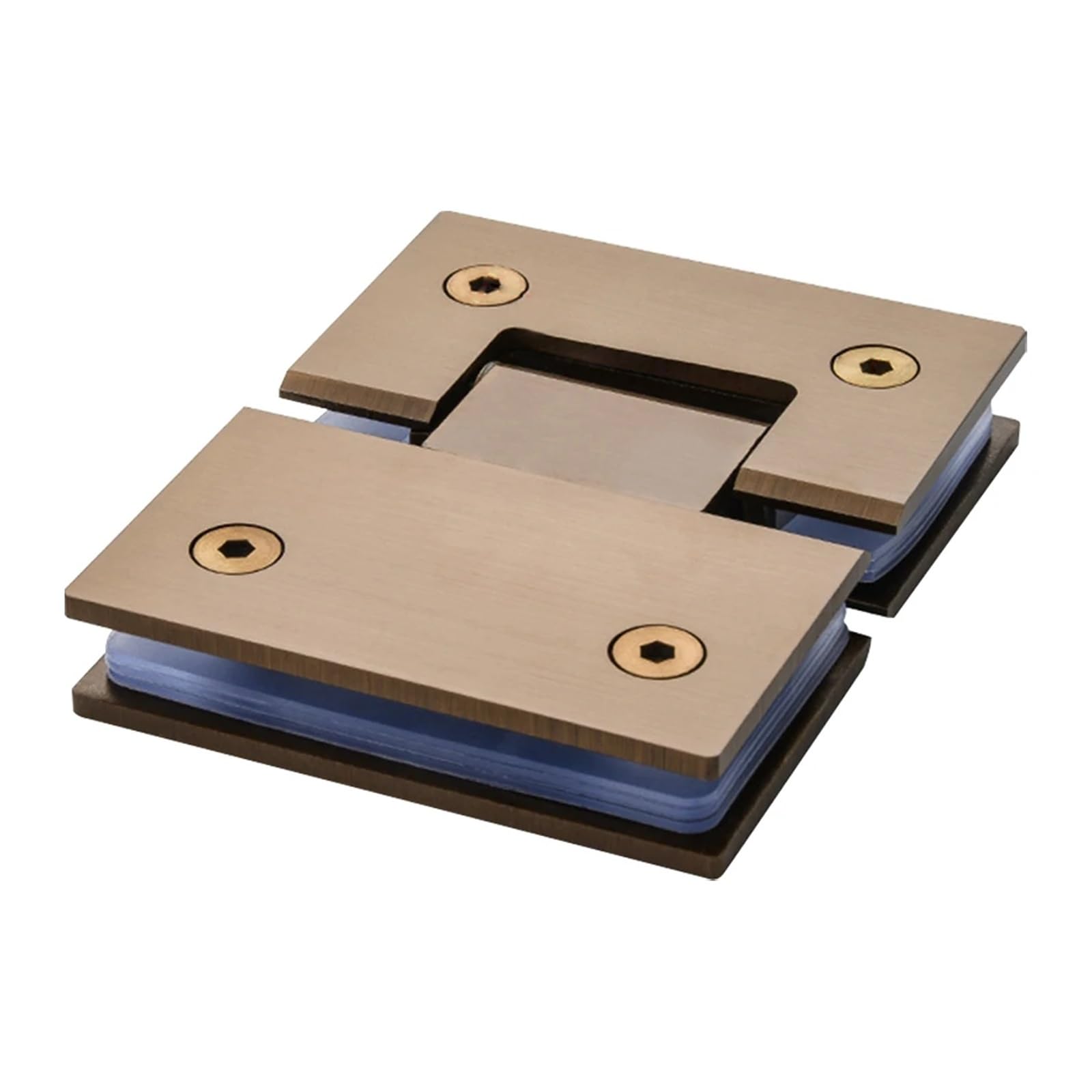 Charnière de porte de douche 180 degrés en acier inoxydable 304 pour support de verre rose gold