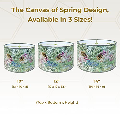 Image of Royal Designs, Inc. Trendy Decorative Handmade Lamp Shade, Made in USA, 10in, HBC-8069-10, Canvas of Spring