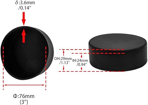 Miniatura 10 de Flyshop 4 tapas redondas de goma de 1.772 in para patas de silla, protectores de suelo, antideslizantes y reducción de ruido, calcetines duraderos
