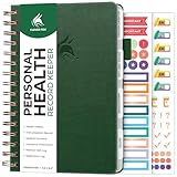 Clever Fox Personal Health Record Keeper – Medical Care Planner – Wellness & Medication Tracker Journal for Patients – Organizer Notebook, Daily Tracking Log Book & Appointment Diary (Forest Green)