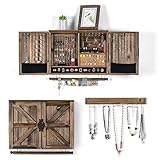 ✅LEICHT ZU MONTIEREN - Das Schmuck-Schränkchen wird vormontiert geliefert, alles, was Sie tun müssen, ist ihn mit installierten Montagewinkeln an der Wand zu befestigen. Dübel und Schrauben sind im Lieferumfang enthalten. Holen Sie sich diesen Schmuckschrank und verabschieden Sie sich von verlorenen Ohrringen und verwickelten Halsketten.