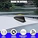 Norkmdi Car Shark Fin Antenna Cover, Vehicle AM/FM Radio Signal Aerial Cover with Adhesive Tape, Top Roof Mount Automotive Antenna Replacement Decoration Accessories, Universal Fit (Black)