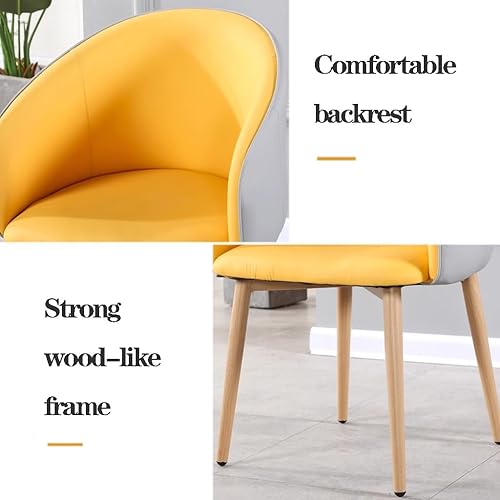Miniatura 5 de WIGSELBL Sillas decorativas de comedor para sala de estar, sillas de cocina, sillas laterales tapizadas de piel sintética, sillas de escritorio con