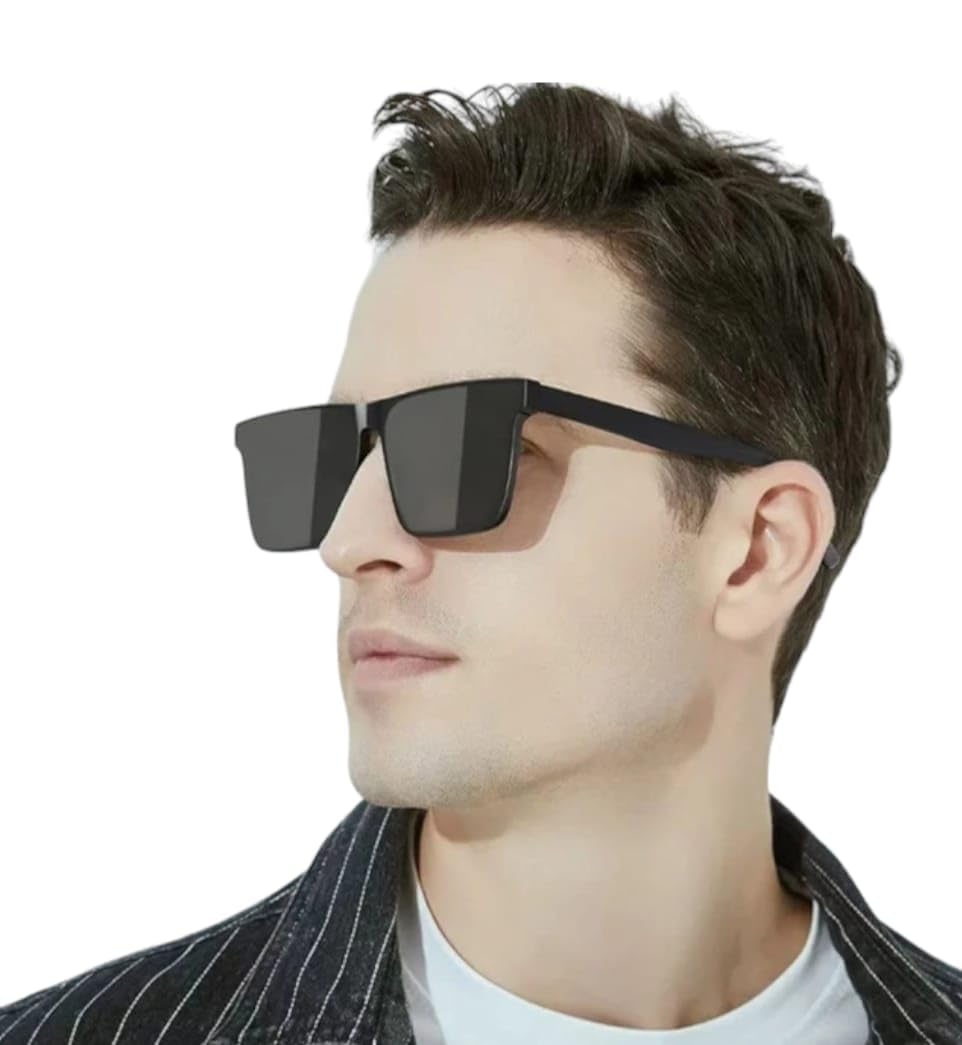 Eymen I Square Sunglasses Non-Polarized UV Protection Trendy Designer Sun Glasses Men Women Black - Review, Price and Buying Guide