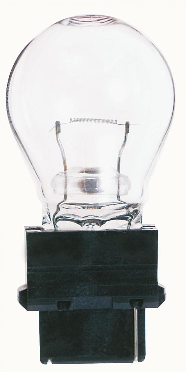 Satco S6964 Miniature S8 Incandescent Light Bulb; Clear; C6 Filament; Plastic Wedge W3x16q Base; 26.88 Watt 12.8 Volt; CA Compliant (24 Incandescent Light Bulbs)