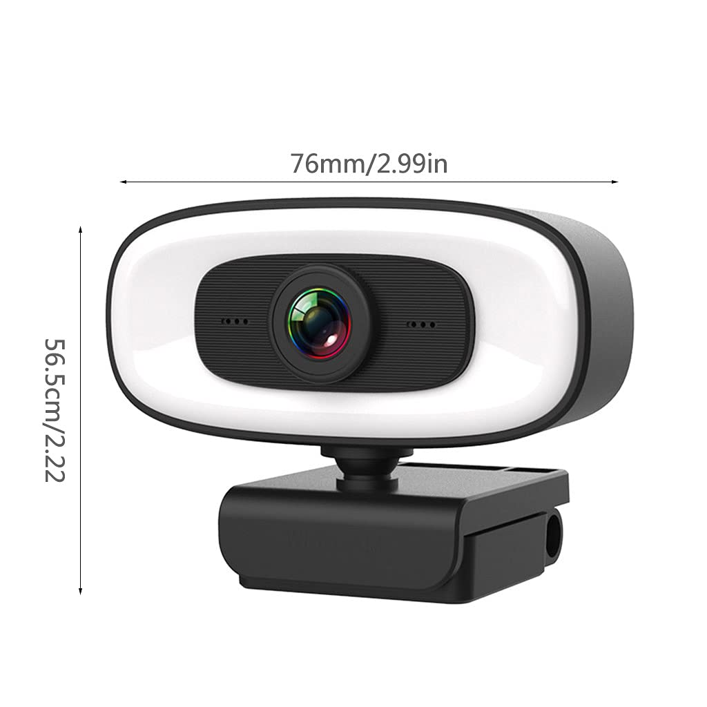 Cámara Web con luz de Relleno 2K automática para Altavoz de