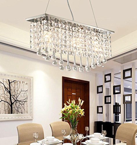 Chandelier cristal rectangulaire suspendu, le cadeau d'anniversaire idéal