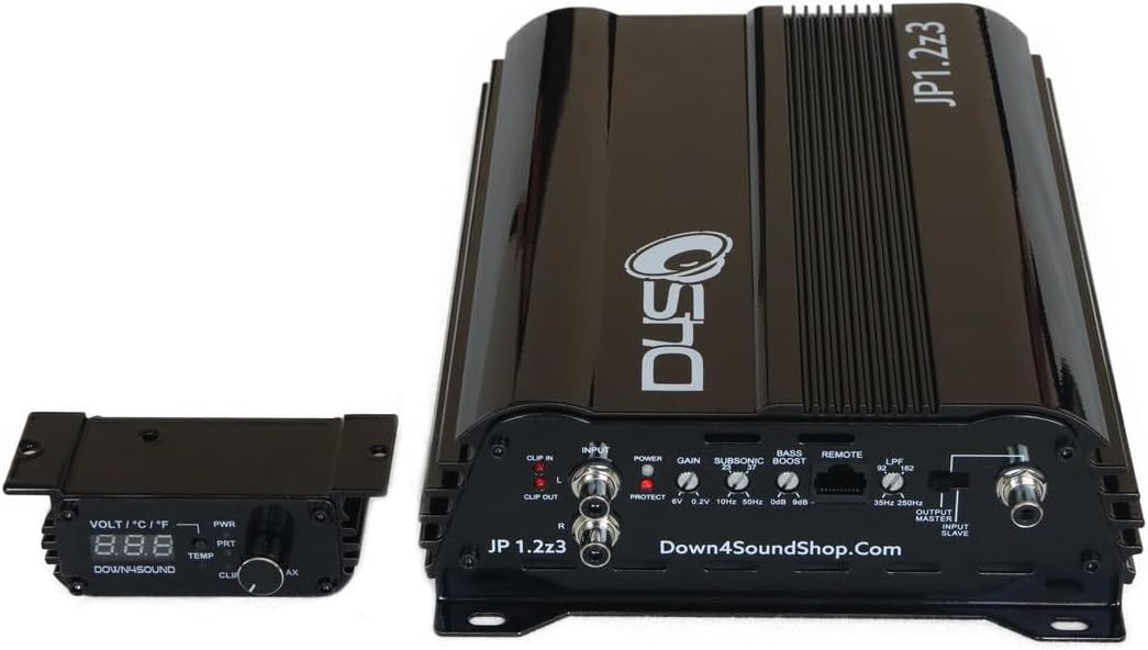 DOWN4SOUND JP1.2Z3 Black Gloss | 1200W RMS - 4 2 1 Any-OHM Amplifier