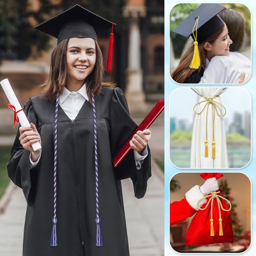 Image of ONUPGO Graduation Cord, Graduation Honor Cords Rayon Braided Tassel Cord for 2026, 68 inch Polyester Yarn Long Robe Honor Rope for Graduation Students, Bachelor Gown