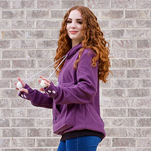 LINYUCHEN Moletom com capuz e bolso grande para cães e gatos com bolso grande - moletom de lã com bo