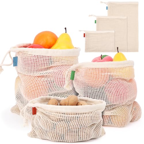 Pack of 6 Reusable Produce Bags (3 Sizes)
