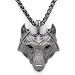 TTKP Norse Vikings Pendant Necklace Norse Wolf Head Necklace Original Animal Jewelry Wolf Head hange