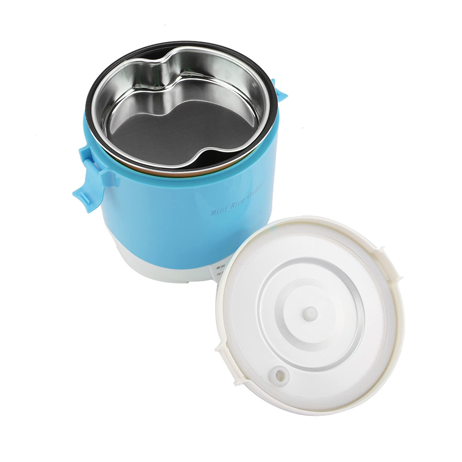 Mini Cuociriso, Macchina per Riso Elettrica Portatile da 1,6 Litri 24V per Auto con Vaporiera, Adatto per 2-3 Persone (Blu)