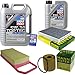 Produktbild QR-PARTS 69337047 Filter Set Inspektionspaket 6 Liter Motoröl Top Tec 4600 5W-30 MANN-FILTER Innenraumfilter Luftfilter Ölfilter