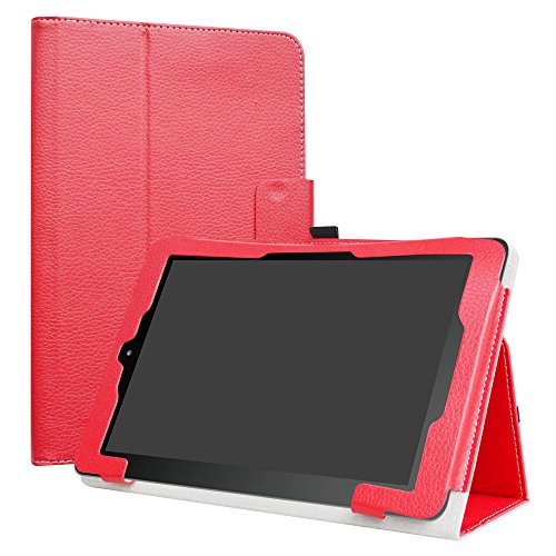 Rca 10 Viking/Ii Pro/Cambio W101 V2 Case,Liushan Pu Leather Slim Folding Stand Cover For 10.1" Rca 10 Viking Pro/Viking Ii Pro/Cambio W101 V2 Tablet,Red #TOP13