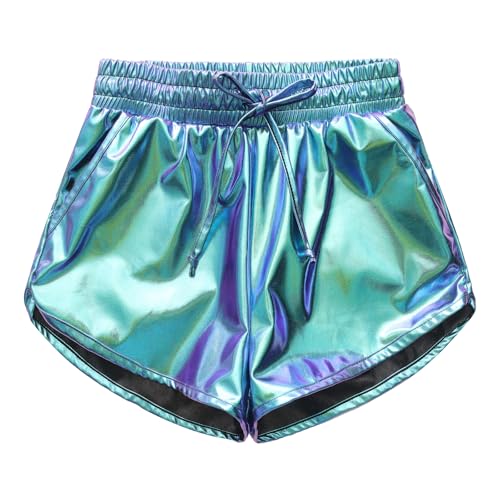 Girls Metallic Shorts Sparkly Shinly Dance Hot Pants Kids Glitter Gymnastics Shorts