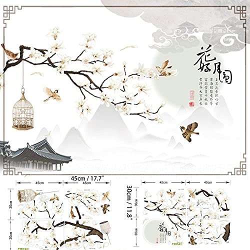 Vinilo Decorativo Mural Árbol Flor Cerezo 3D miniatura 2
