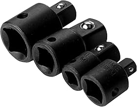 mewmewcat Adaptador de soquete de impacto,Adaptador de soquete de impacto redutor de 4 peças 1/4 de polegada 3/8 de polegada 1/2 de polegada Conversões de chave de impacto Chave de porca de aço para f